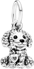 Authentic Pandora Poodle Puppy Dog 925 Sterling Silver Charm 798871C01