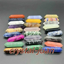 wholesale Natural Obelisk Quartz Crystal Wand Double Point Healing Reiki Gem