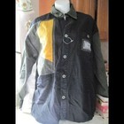 Machine Gun Long Sleeve Work Shirt Triangles 80s Retro Costume Hip Hop Yellow — photo 1