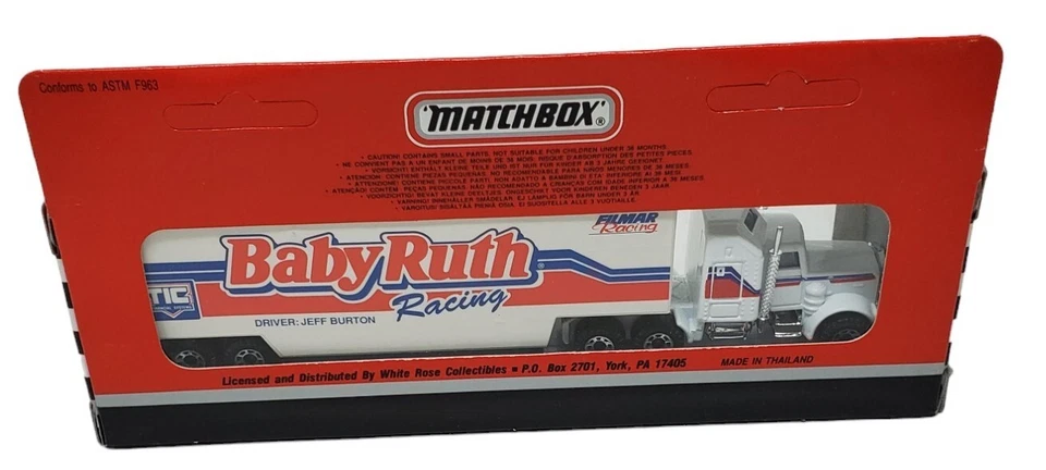 Matchbox Superstar Transporters BABY RUTH Racing Jeff Burton 1993 edición limitada Nuevo en paquete Foto 4 de 4