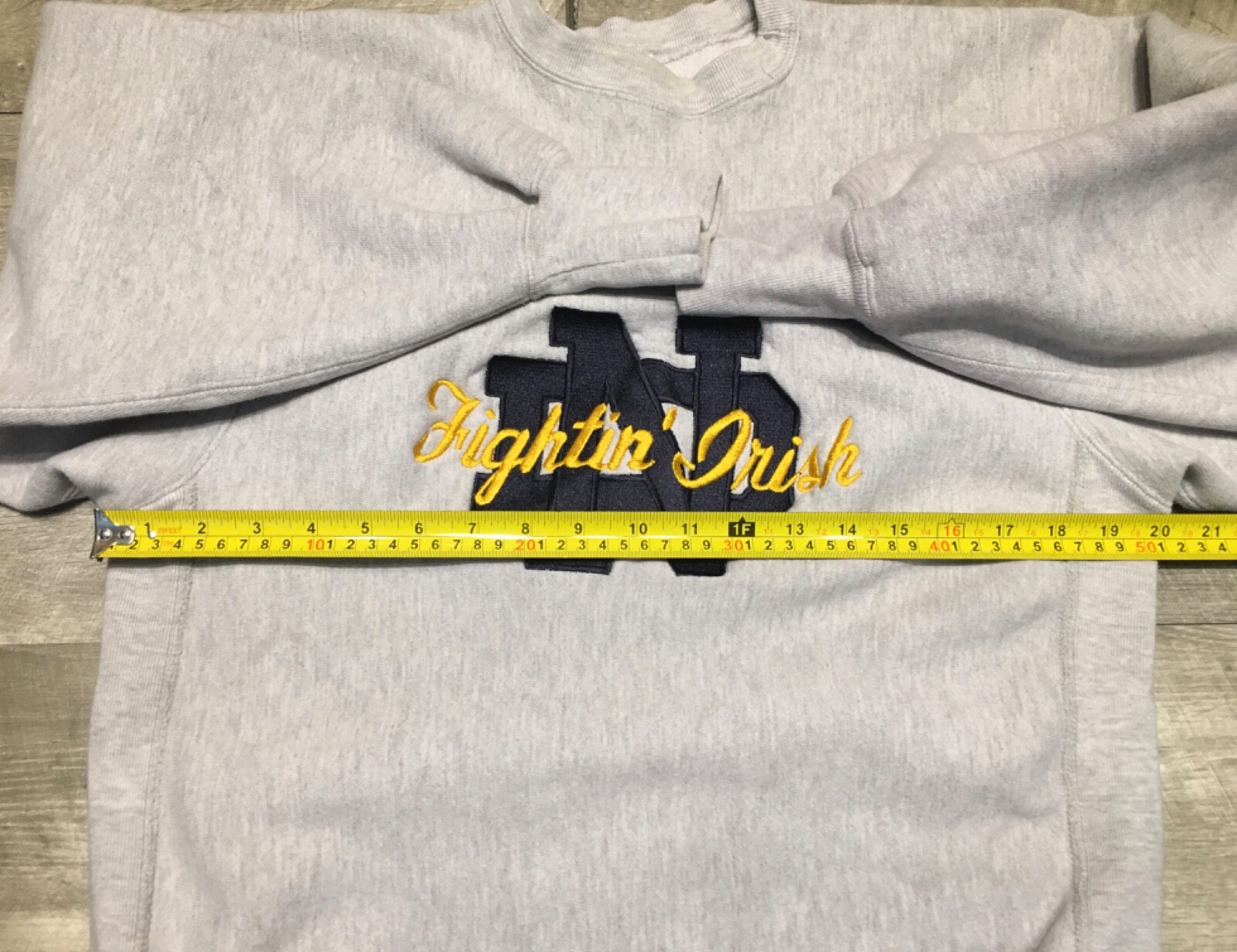 Vtg Champion Reverse Weave Notre Dame Fighting Irish Pullover Sweatshirt Size LG image 5