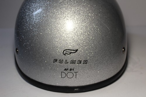 2010 ARTHUR FULMER AF81 SILVER SPARKLE METALFLAKE MOTORCYCLE HELMET SIZE XL DOT - Picture 12 of 23