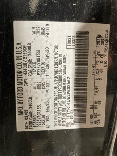 1999 - 2009 Ford Ranger 3.73 Rear Axle 7.5": Ring Gear 233k - Picture 12 of 12