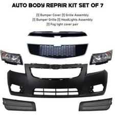 Front Bumper Cover And Head Light Assembly For 2011-2014 Chevrolet Cruze