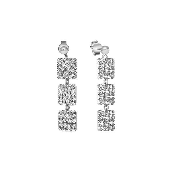Ohrschmuck Ohrstecker Aus 925/- Sterling Silber Rhodiniert Mit Struktur V-image
