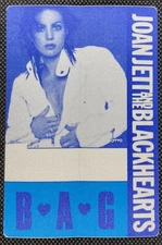 Joan Jett And The Blackhearts 1990 Hit Lists Tour Cloth Backstage Pass