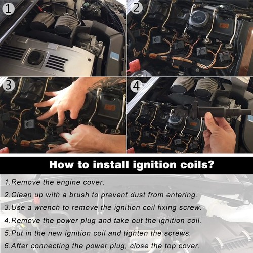 6 Pack Ignition Coil for BMW E81 F22 F23 E46 E90 F33 X3 E83 - Picture 5 of 7