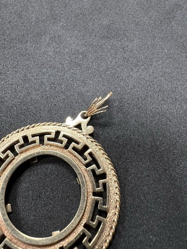 OLD RARE 12k Gold $5 US Liberty/Indian 21 mm 9.09 Gram Coin Bezel Holder Pendant - Picture 5 of 13