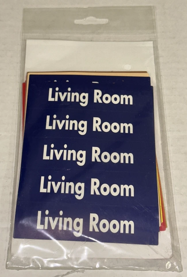 Juego de etiquetas de caja de mudanza de apartamento codificado por colores escoceses 8039 para el hogar Foto 2 de 2