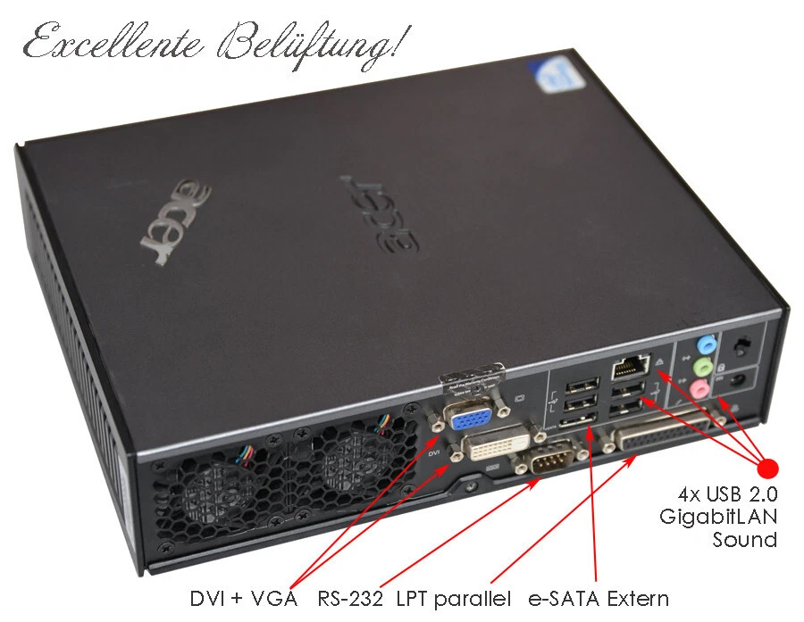 Compacto Ordenador Acer L480G Windows XP RS-232 Lpt Paralelo F Vintage Games - Imagen 3 de 4