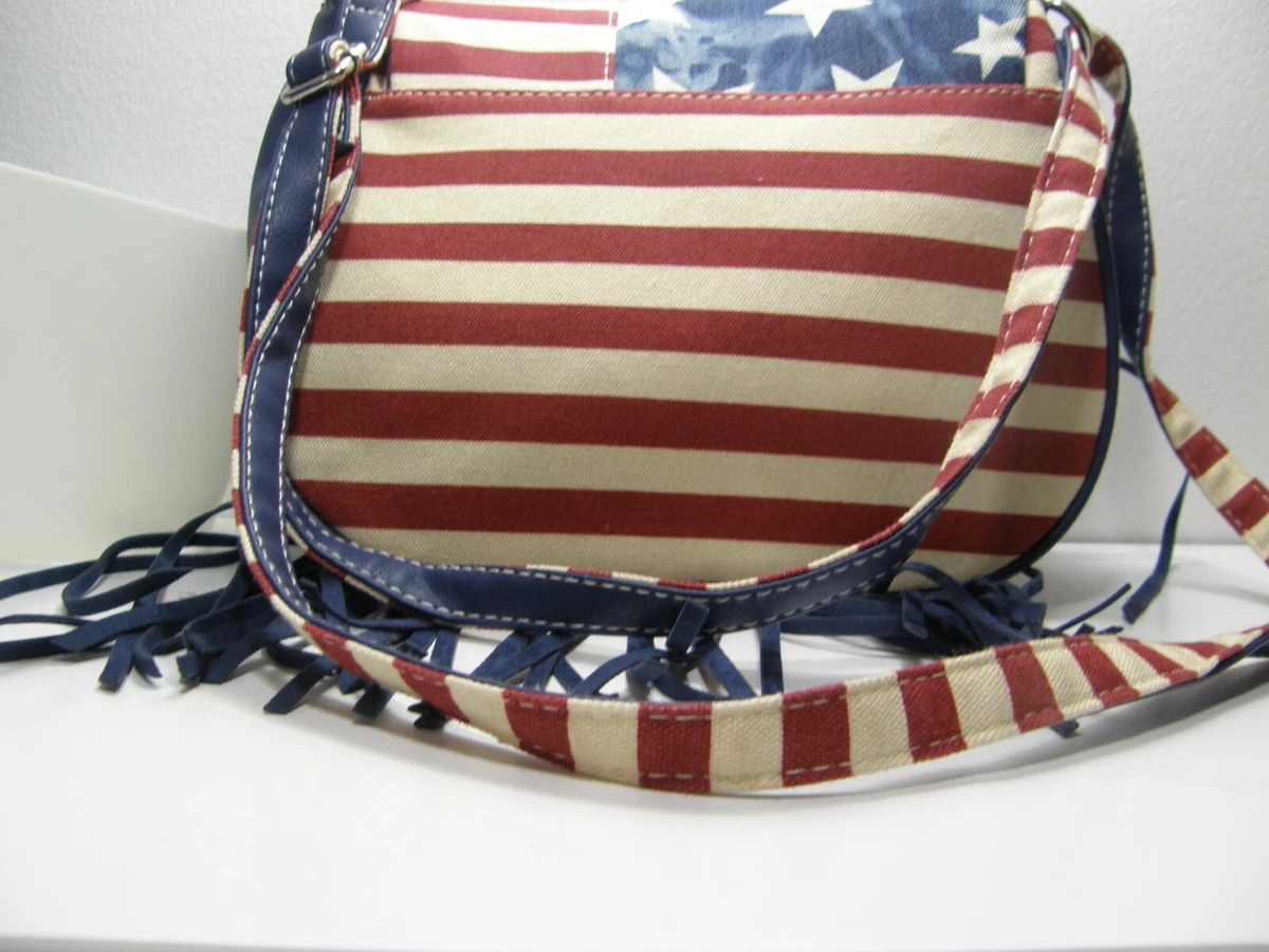 American flag fringe purse sales