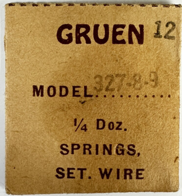 GRUEN FACTORY EB440 CAL 327-8-9   1/4 DOZEN SPRING SETTING NOS WATCH PART WP2