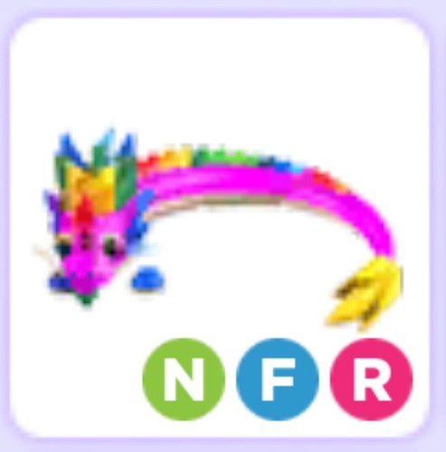 Adopte un animal de compagnie de moi - Dragon arc-en-ciel néon