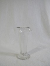 Vintage Glass Lab Beaker 3" tall - old print on it