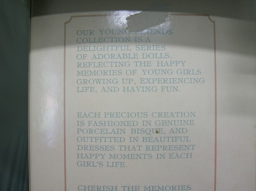 Adorable Memories, Young Friends Collection, 2 dolls, 11 1/2" & 8" tall in box - Picture 10 of 12