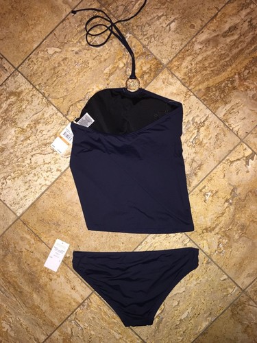 Michael Kors Tankini Badeanzug Logo Charm schwarz 2-teiliges Set Damen neu mit Etikett - Bild 6 von 10