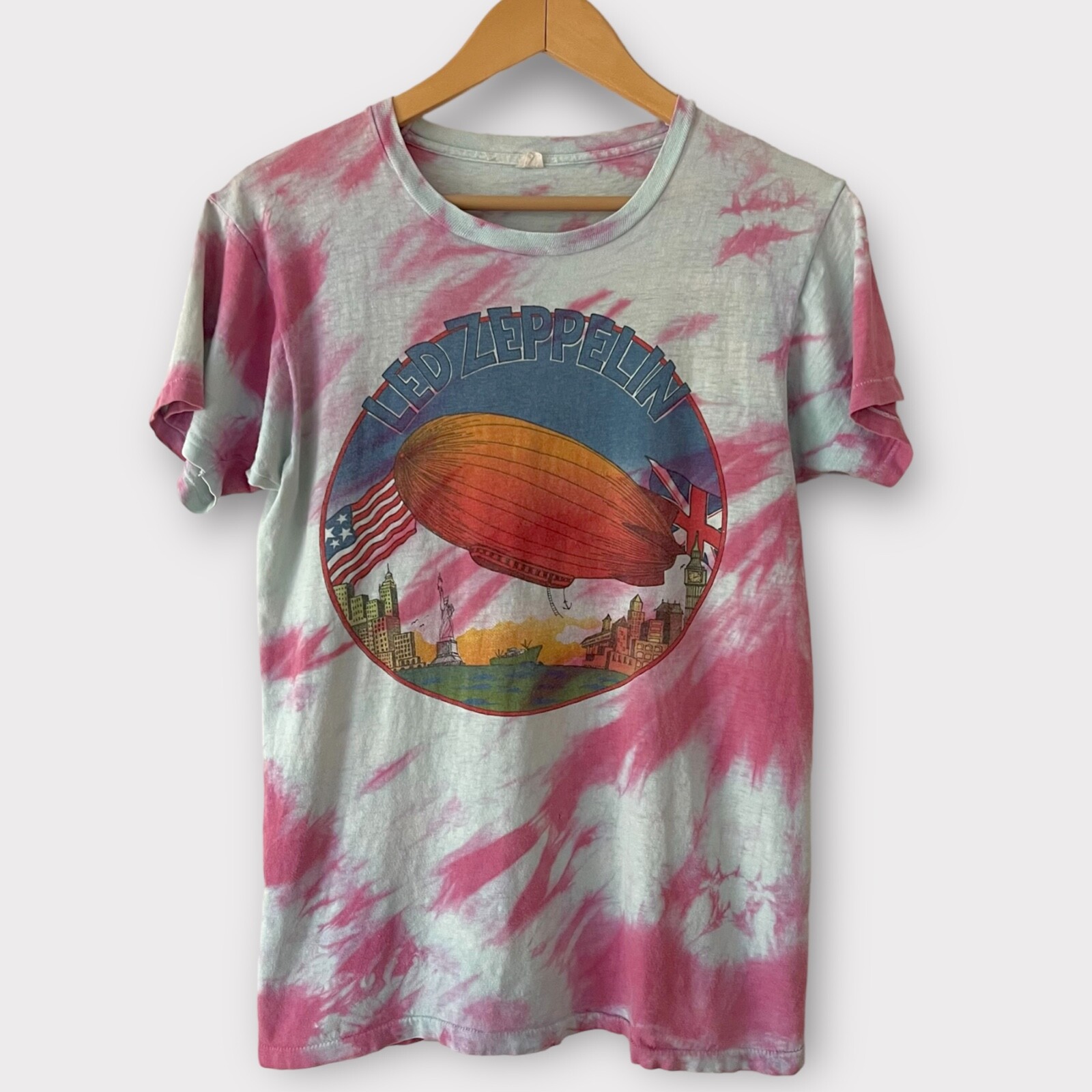 Led Zeppelin T Shirt Tour 75 Band Logo Officieel Mannen Amplified