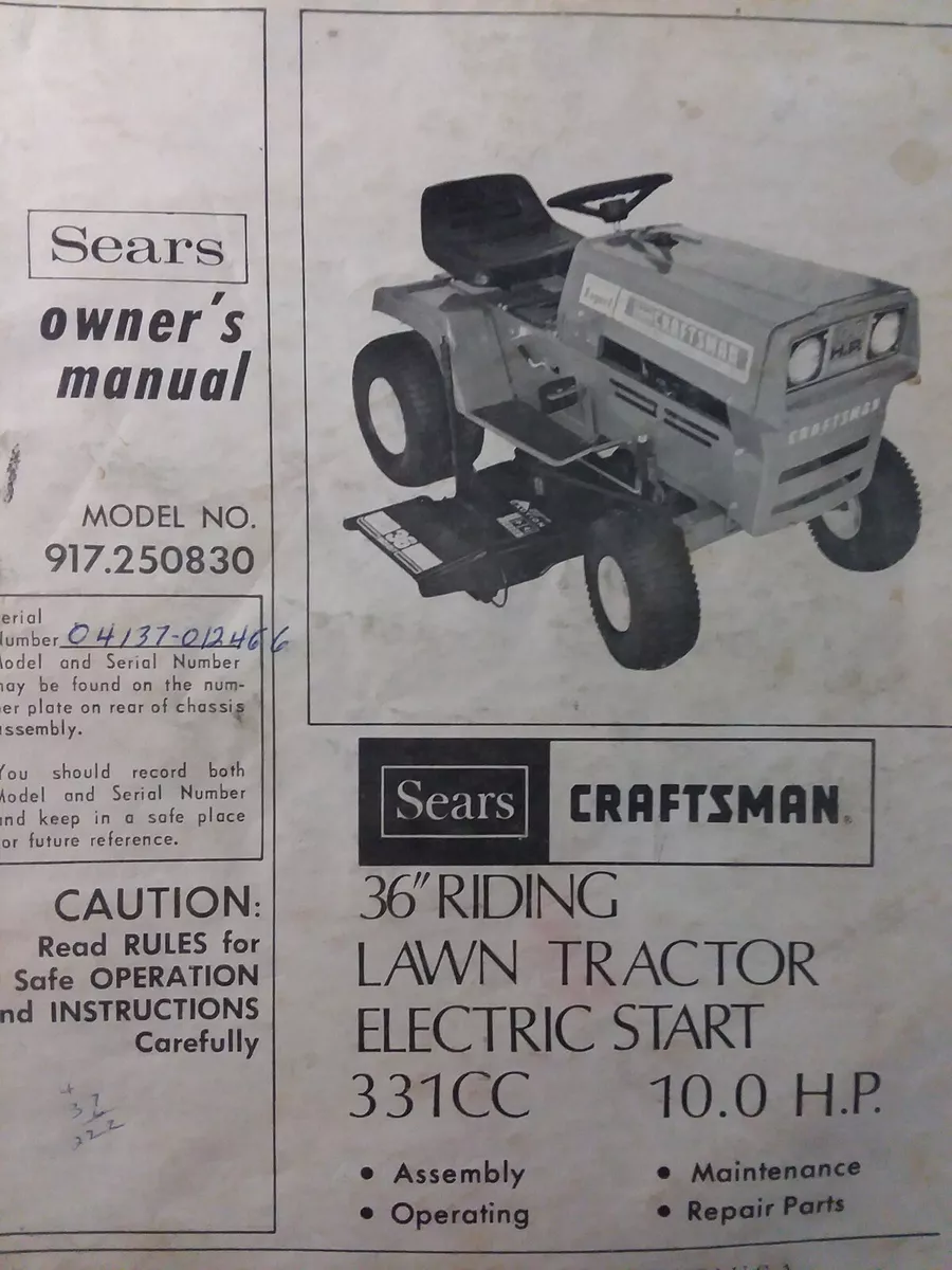 36 craftsman best sale riding mower