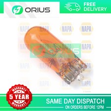 Fits Ford + Other Models 10x Amber Side Repeater Light Bulbs 501 12V 5W Orius