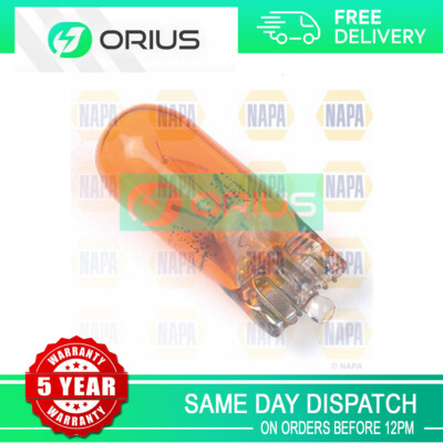 Passend für Ford + andere Modelle 10x gelbe Seitenrepeater Glühbirnen 501 12V 5W Orius