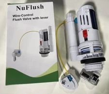 2.5 inch, Dual Flush Valve for Two Piece Toilets with Cable & Handle by NuFlush.