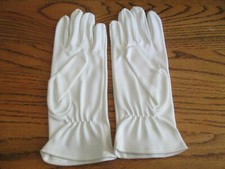 US Military Parade White Cloth Dress Gloves - Size Small
