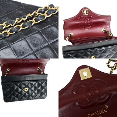 CHANEL CC Logo Matelasse Chain Shoulder Bag Leather GHW Black Vintage 645RK074 - Picture 10 of 18