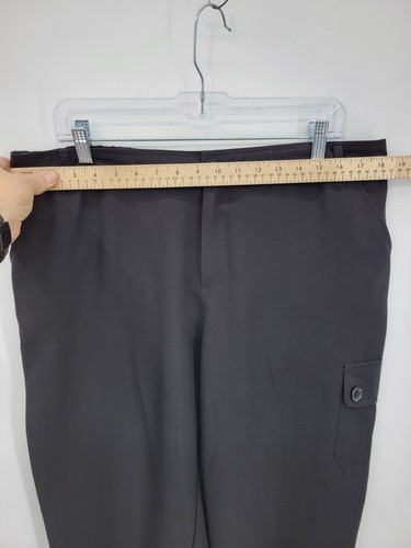 Chicos Pants Womens Large 2.5 Black Flat Front Cargo Pocket Casual Trousers - Picture 4 of 8