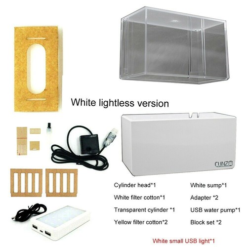 1L Mini Aquarium Komplett set Dekoration mit LED Beleuchtung Pumpe & Filter - Bild 15 von 24