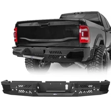Replacement Steel Rear Step Bumper w/Led Light for 19-24 Dodge Ram 2500 3500