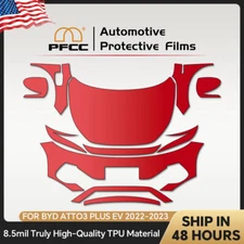 8.5Mil Precut Paint Protection Film Gloss Clear Bra PPF For BYD ATTO3 2022-2023
