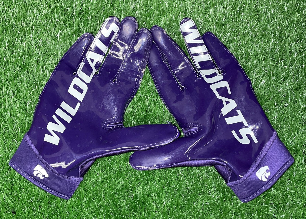 Nike Kansas State Team Issued Superbad 6.0 Football Gloves Used