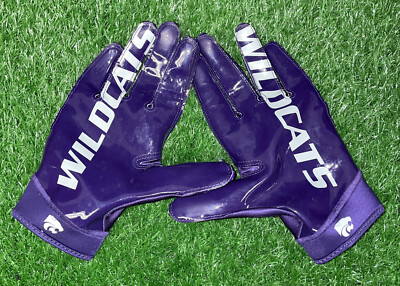 purple and gold nike football gloves