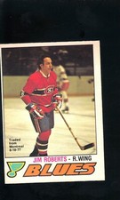 1977 O-PEE-CHEE HOCKEY CARD JIM ROBERTS #281 EX-MT BLUES