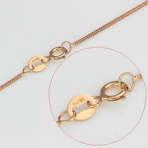 FINE 18 INCH 18K Yellow Gold Necklace Foxtail Link Chain Necklace Au750 - Picture 4 of 4