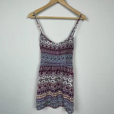 Aeropostale Y2K Smocked Floral Spaghetti Strap Top M Festival Babydoll Rayon