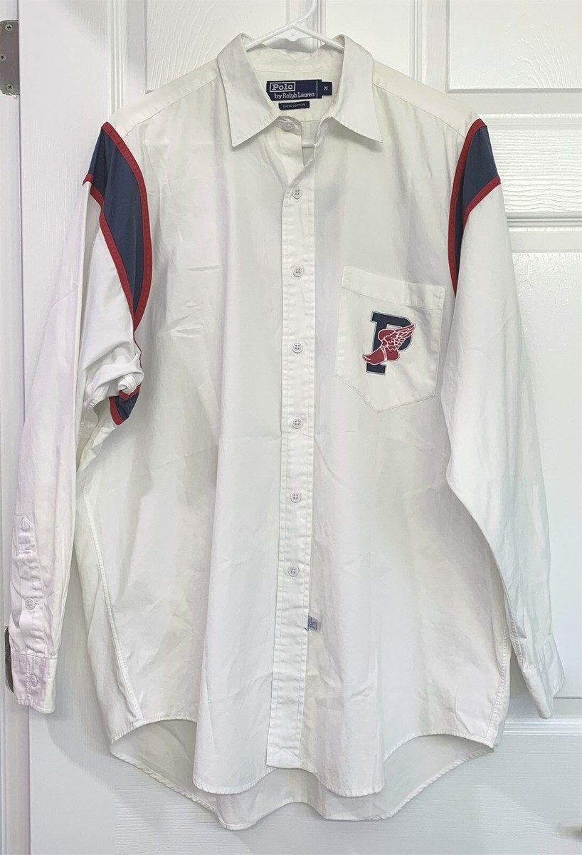 Polo Ralph Lauren P-wing Pwing Rings 1992 Button Shirt M Polo Ralph Lauren P-wing Pwing Rings 1992 Button Shirt M