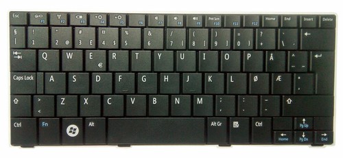 QWERTY NORWEGIAN keyboard DELL INSPIRON MINI 10 10V 1010 1011 /DE112.1-NO - Afbeelding 2 van 3