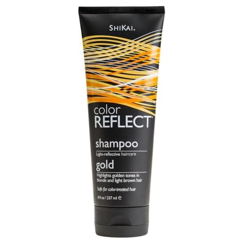 ShiKai Color Reflect Gold Hair Shampoo (8 oz) | Hydrating Hair Brightener with 