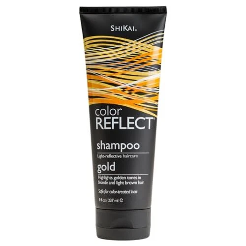 ShiKai Color Reflect Gold Hair Shampoo (8 oz) | Hydrating Hair Brightener with 
