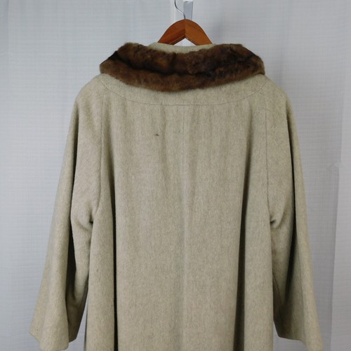 Vintage 60er Penney's Austelle Union Made Wollmantel mit Pelzkragen #B2 - Bild 9 von 14