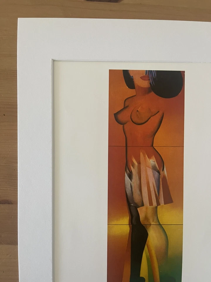 Allen Johns Perfect Match Matted Print From Estate Approved 90s Portfolio Foto 4 de 4