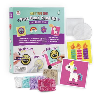Iron On Fuse Bead DIY Card Kit, 1500 Beads & Pegboards - Make Offer!