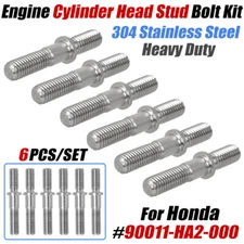 6SET Engine Cylinder Head Studs For Honda ATC250R TRX250R CR125 R CR250 FourTrax