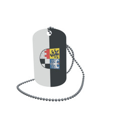 Dog Tag Flag Bunting Sky Crown Dog Tag Aluminium 30 x 50mm