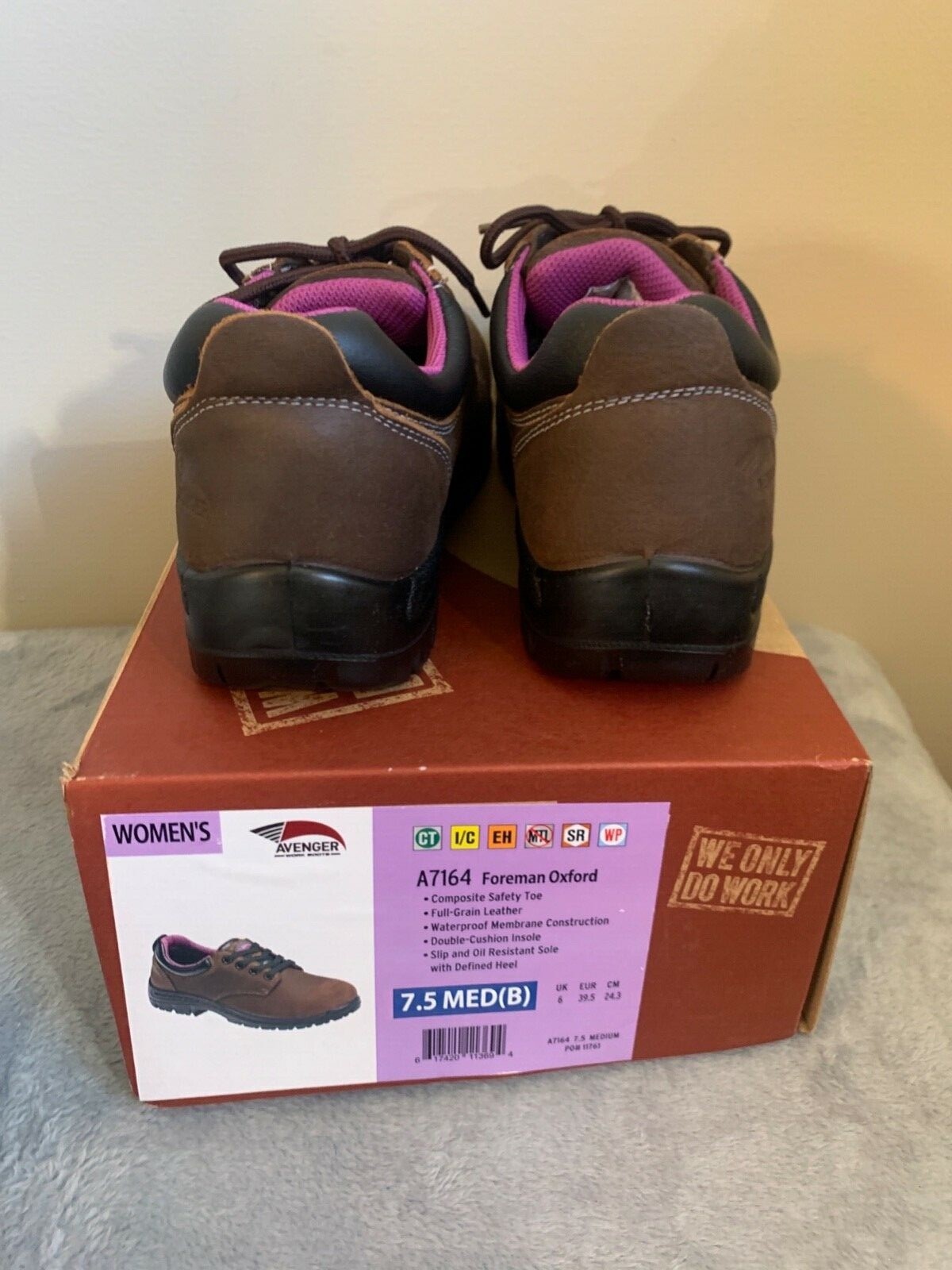 SAOLA Scarpa da lavoro Avenger donna Foreman Oxford punta antinfortunistica misura 7 5 suola antiscivolo