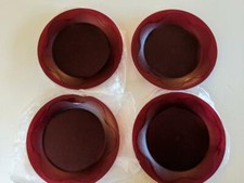 Tupperware Open House Collection 8" Dessert Plates #4717A Cranberry - NEW