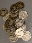 Old Duffy’s Lot3 Silver Mercury’s legible date w/Fasces reverse10cent 100yr old+