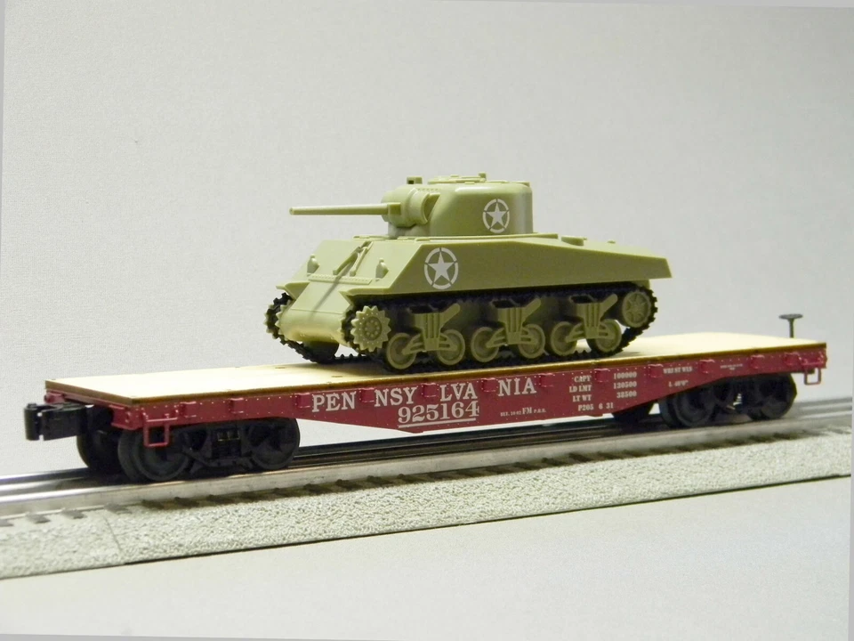 LIONEL PENNSYLVANIA RR 40' FLAT CAR W/ TANK #925164 O GAUGE freight 1926722 NEW - Image 2 of 4