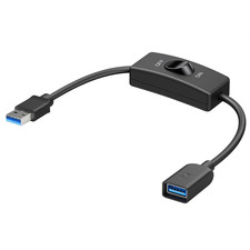 5Gbps USB 3.0 Extension Cable with on off Switch with Data 1 Ft, Support Both Da